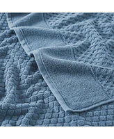 Linery & Co. Quick-Drying Cotton Diamond Waffle Textured 6-Piece Hand Towel Set
