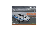 Intex Excursion 4 Inflatable Rafting/Fishing Boat Set With 2 Oars | 68324EP