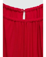 Mango Women's Belt Pleated Dress