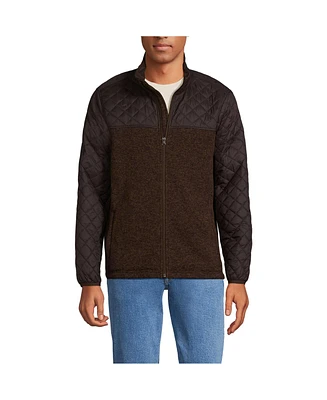 Lands' End Men's Sweater Fleece Full Zip Jacket