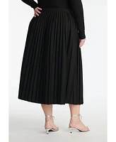 Eloquii Plus Pleated Wrap Skirt