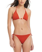 Red Carter Womens Classic Triangle Bikni Top Bikini Bottoms