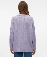 Vero Moda Women's Svea Cable-Knit Long-Sleeve Sweater