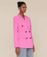 Avec Les Filles Women's Shaped Double-Breasted Blazer