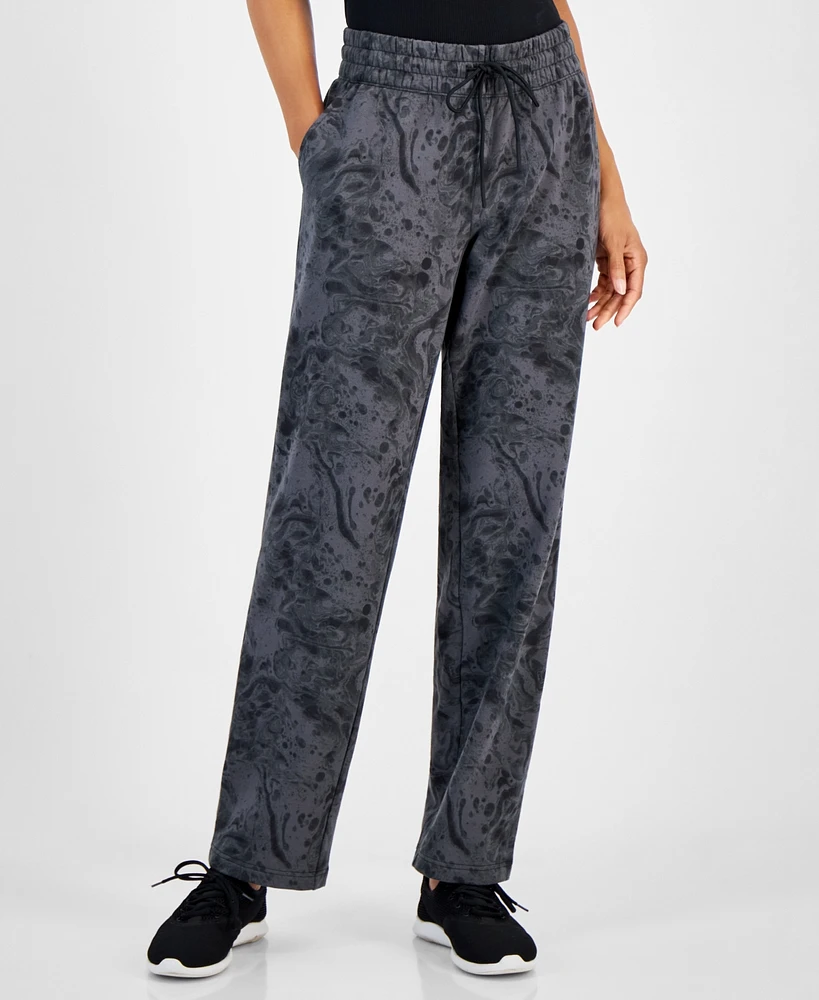 Id Ideology Women's Bubble-Print Fleece Pants, Created for Macy's