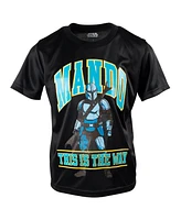 Starwars Boys Star Wars The Mandalorian Athletic Pullover T-Shirt Tank Top and Shorts 3 Piece Outfit Set to