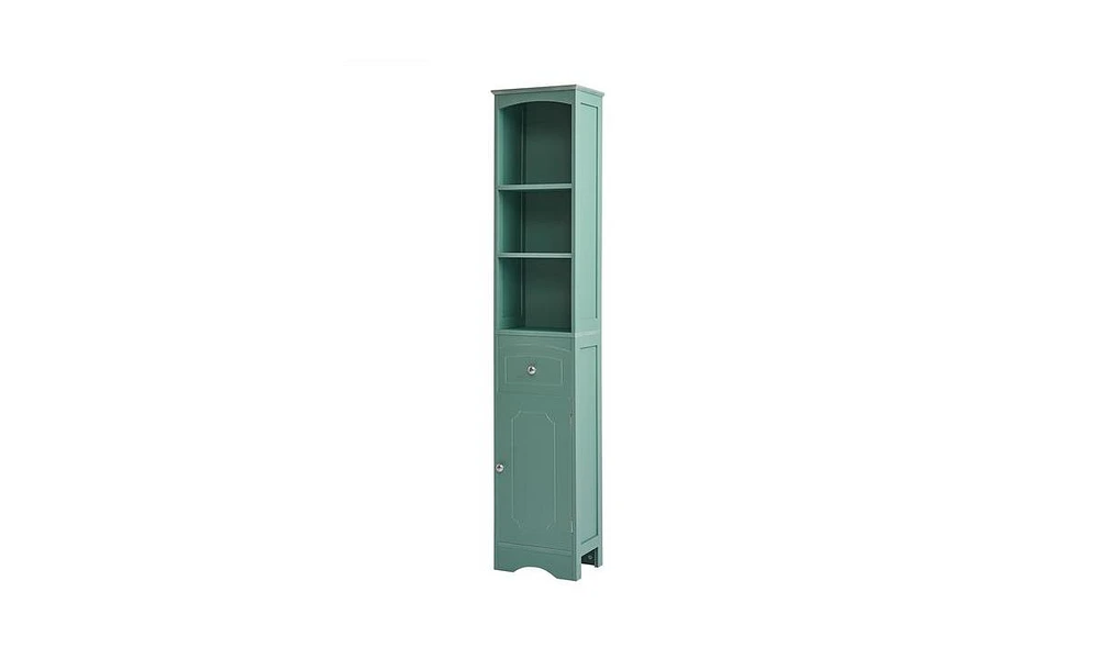 Slickblue Tall Bathroom Cabinet Slim and Space-Saving Storage Solution