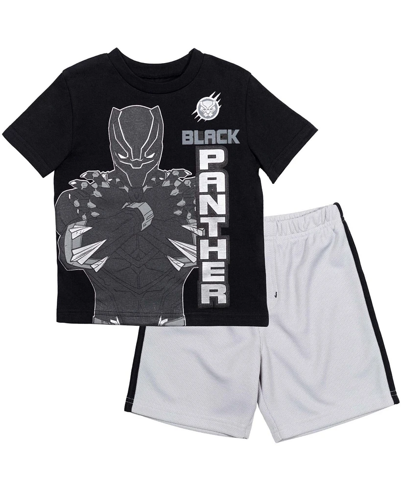 Marvel Toddler Boys T-Shirt and Mesh Shorts Outfit Set to (2T