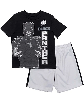 Marvel Toddler Boys T-Shirt and Mesh Shorts Outfit Set to (2T - 14-16)