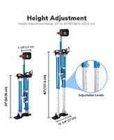 Yescom Drywall Stilts w/ 1 Pair Stilt Pad Replacement 24"-45" Aluminum Tool Painting