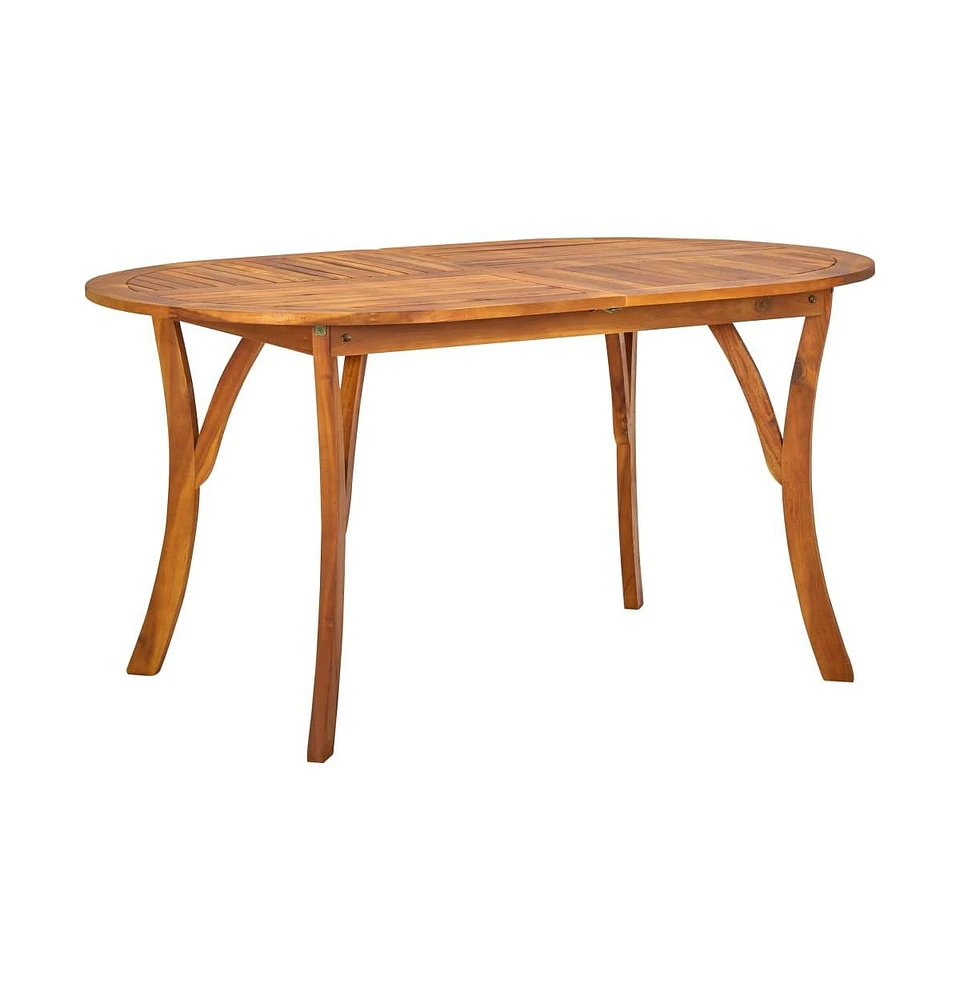 vidaXL Patio Table 59.1"x35.4"x29.5" Solid Acacia Wood