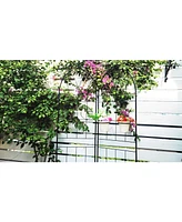 Slickblue 2-Pack Metal Garden Trellis – 78.7'' x 19.7'', Rustproof Black Trellis for Climbing Plants and Outdoor Flower Support