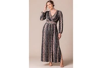 Kiyonna Plus Kelsey Long Sleeve Maxi Dress