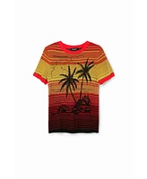 Desigual Women's Knit palm tree T-shirt