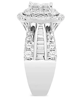 Diamond Princess Quad Cluster Halo Engagement Ring (2 ct. t.w.) in 14k White Gold