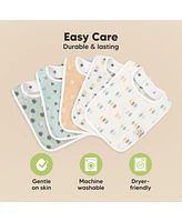 KeaBabies 8-Pack Organic Baby Bibs for Boy, Girl, Drool Bibs, Bib Girls, Boys