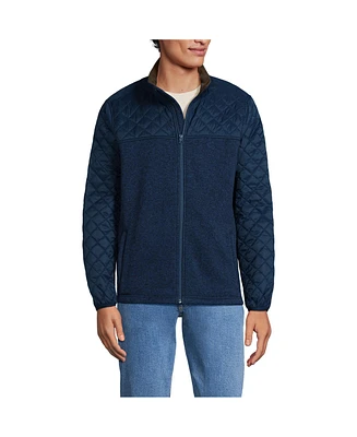 Lands' End Men's Sweater Fleece Full Zip Jacket