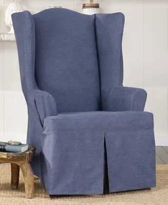 Sure Fit Authentic Denim Wing Chair Slipcover