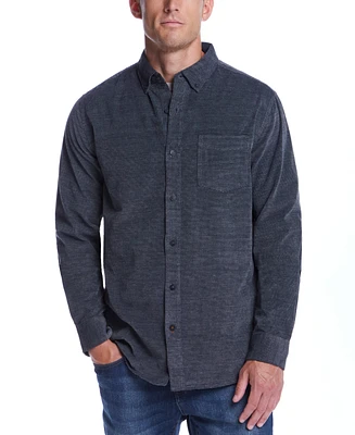 Weatherproof Vintage Men's Distressed Corduroy Long Sleeve Button Down Shirt