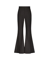 Mac Duggal Women's Classic Crepe Flared Trouser Pant