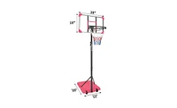 Slickblue Portable Basketball Goal System with Stable Base and Wheels