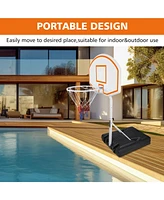 Slickblue Portable Poolside Basketball Hoop with Height Adjustable System for Swimming Pools