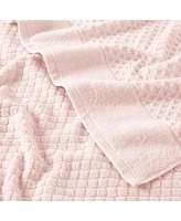 Linery & Co Co. Cotton Diamond Textured -Piece Bath Towel Set