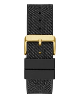 Guess Men's Multi-Function Black Denim or Silicone Watch 42mm