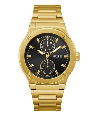 Guess Men's Multi- Function Gold Tone Stainless Steel Watch 45mm