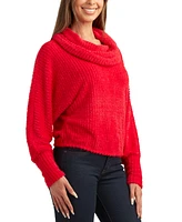 Bcx Juniors' Mohair Cowlneck Soft-Ribbed Dolman-Sleeve Sweater