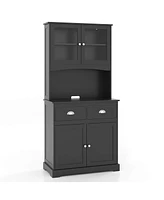 67'' Storage Cabinet Closet Kitchen Pantry Cupboard with Adjustable Shelves