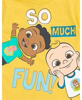 CoComelon Toddler Boys Jj Cody T-Shirt and Mesh Shorts Outfit Set to