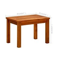 vidaXL Patio Coffee Table 19.7"x13.8"x14.2" Solid Acacia Wood