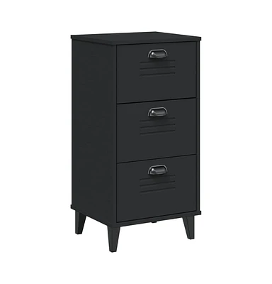 vidaXL Bedside Cabinet Viken Black Engineered Wood