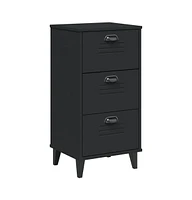 vidaXL Bedside Cabinet Viken Black Engineered Wood