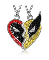 Marvel Deadpool & Wolverine Bff Crsytal Pendant Necklace Set Of 2