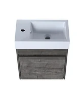 Slickblue 18'' Floating Wall-Mounted Bathroom Vanity for Space-Saving and Modern Design