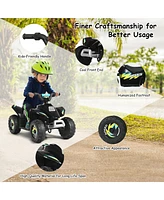 Gymax 6V Kids Electric Quad Atv 4 Wheels Ride On Toy Toddlers Forward & Reverse Red