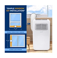 SereneLife Portable Air Conditioner, 8,000 Btu, Built-in Dehumidifier & Fan