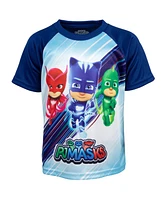 Pj Masks Toddler Boys Catboy Gekko Owlette Graphic T-Shirt Tank Top French Terry Shorts 3 Piece Outfit Set to