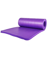 BalanceFrom Fitness 71"x24" Anti Tear Yoga Mat w/Strap, Knee Pad & Blocks,Purple