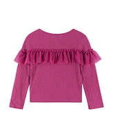 Andy & Evan Toddler Girls Toddler/Child Rib Knit Long Sleeve Top