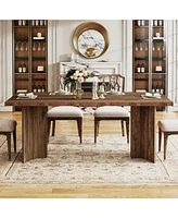 Tribesigns 63-inch Dining Table for 4-6, Farmhouse Kitchen with Large Tabletop, Rectangular Dinner Eating Room, Living Ki