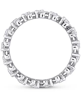 Moissanite Polished Bar Eternity Band (1 ct. t.w.) Sterling Silver