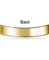 Bling Jewelry Solid Name Bar Plated Identification Id Bracelet For Men Cuban Curb Chain Link Yellow Gold Plated Brass