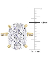 Moissanite Large Oval Engagement Ring (8 ct. t.w.) 10k Gold