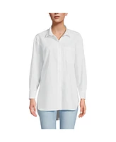 Lands' End Women's No Iron Poplin Extra Long Tunic