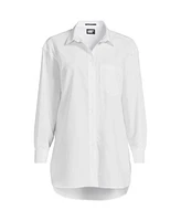 Lands' End Women's No Iron Poplin Extra Long Tunic