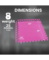 BalanceFrom Fitness 96 Sq Ft Interlocking Eva Foam Exercise Mat Tiles, Multi