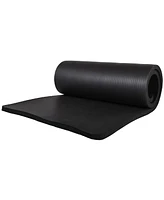 BalanceFrom Fitness 71"x24" Anti Tear Yoga Mat w/Strap, Knee Pad & Blocks